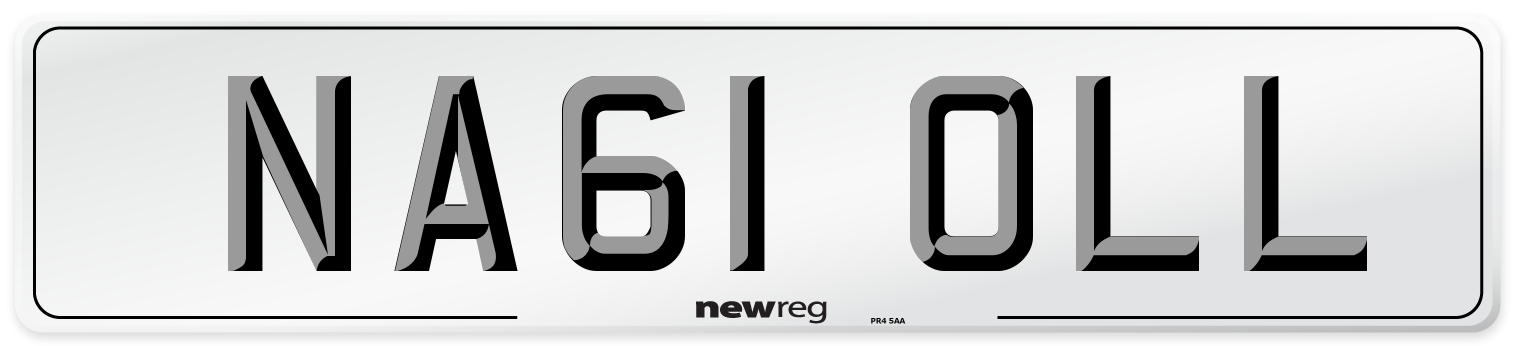 NA61 OLL Number Plate from New Reg